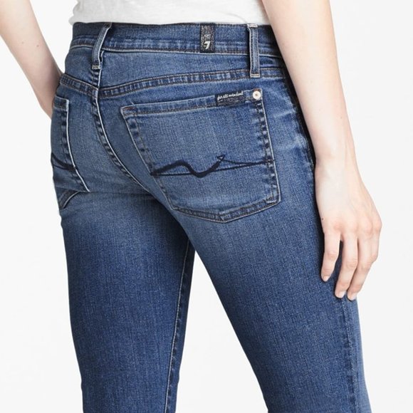 7 For All Mankind Denim - 7 FOR ALL MANKIND Squiggle Skinny Jeans 27